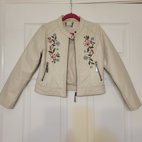 Jou Jou Kids Leather Embroidery Jacket, size S - Picture 2 of 5